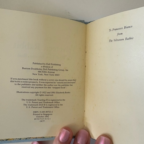 Two Vintage Velveteen Rabbit Books - Picture 6 of 8